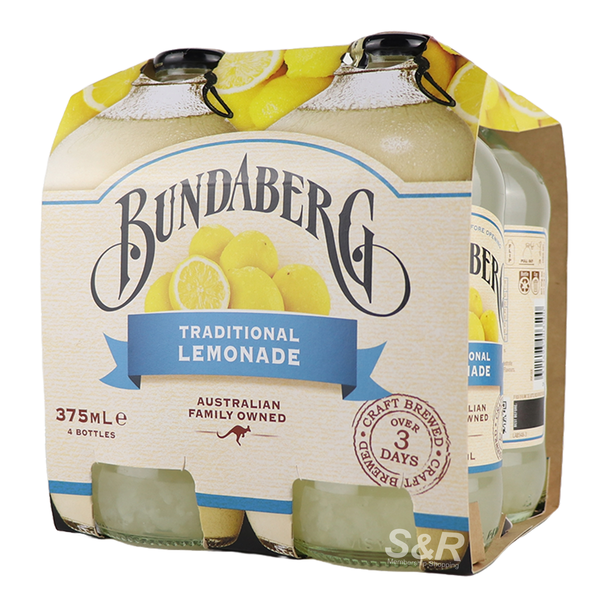 Bundaberg Traditional Lemonade 4pcs x 375mL Bundaberg Traditional Lemonade 4pcs x 375mL